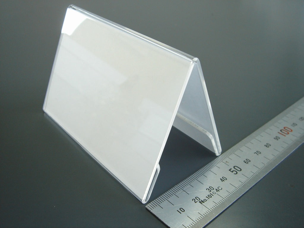 100mm幅 V型 アクリル製 カードスタンド / カード立て