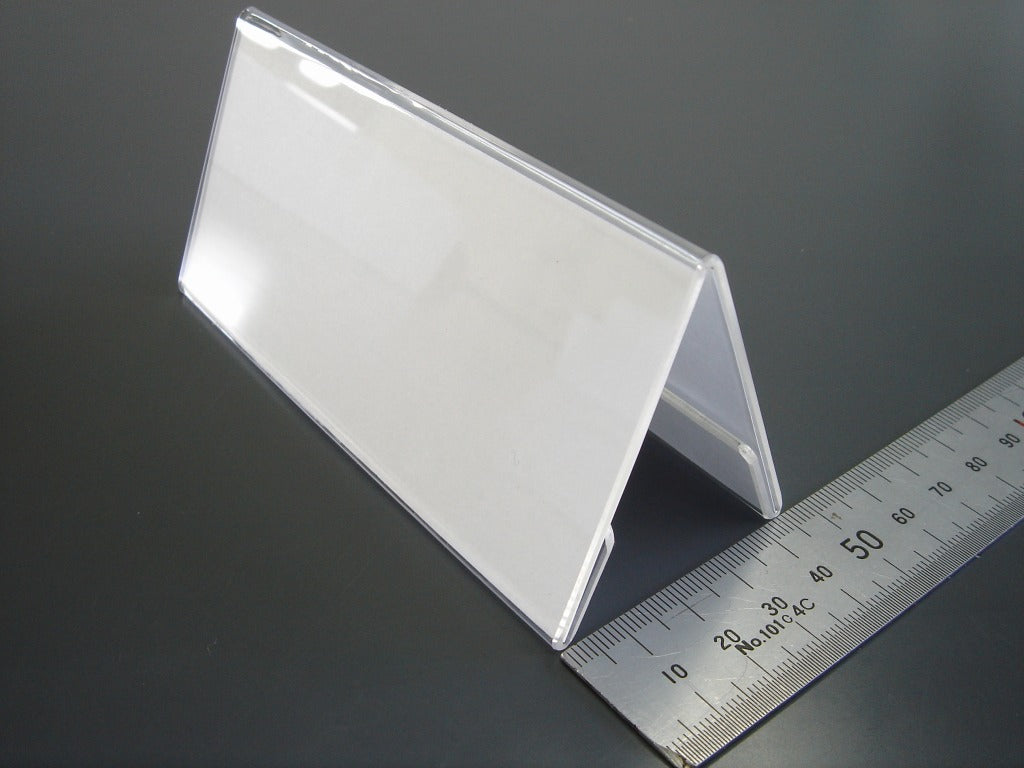 120mm幅 V型 アクリル製 カードスタンド / カード立て