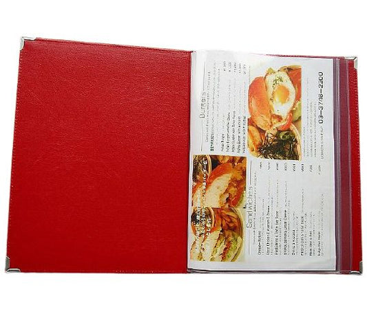 メニューブック A4 【ハードタイプ PU】リフィル2枚付き