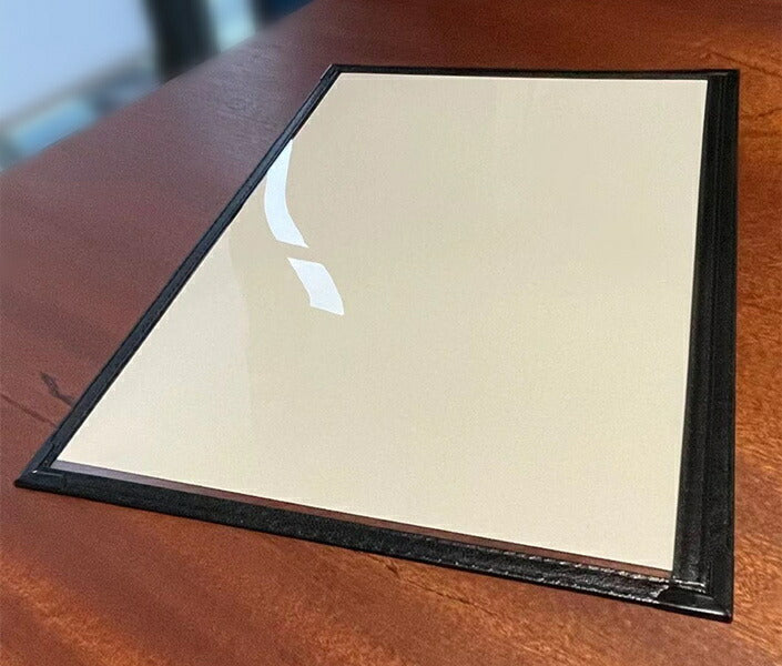 特別仕様 2ページ メニューブック A4 1枚 BC(表裏で2ページ)コーナー金具黒