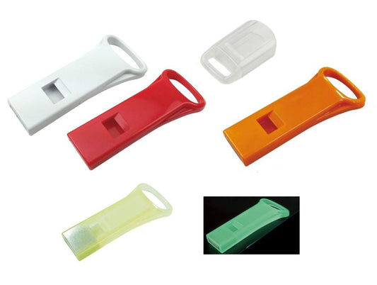 【蓄光あり/なし選べる】日本製 薄型 エマージェンシーホイッスル 【防災 防犯 笛 大音量100dB 日本製 キャップ付き 緊急用】【30個までメール便OK】