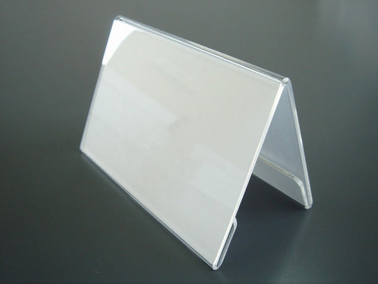 100mm幅 V型 アクリル製 カードスタンド / カード立て