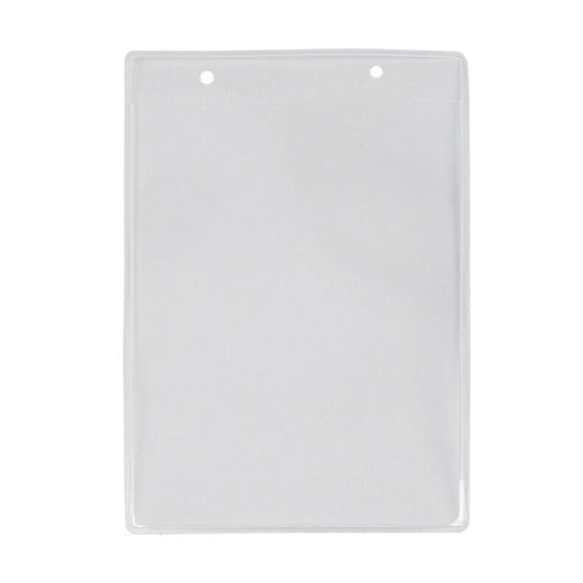 ハガキサイズ チャック無し タテ型名札ケース 2穴 【 名札 ケース ハガキサイズ 2点吊り】