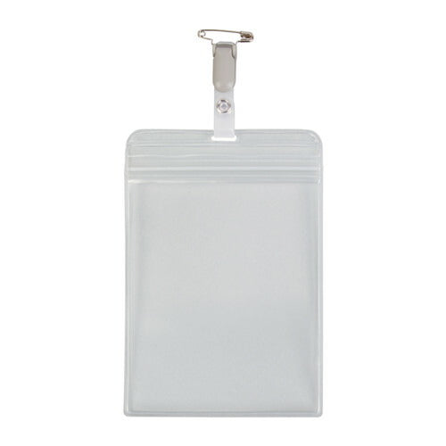 チャック付きタテ型タッグ名札 1個 ハガキサイズ nf-t47