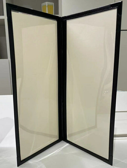 特別仕様 スリム 4ページ メニューブック BC コーナー金具が黒